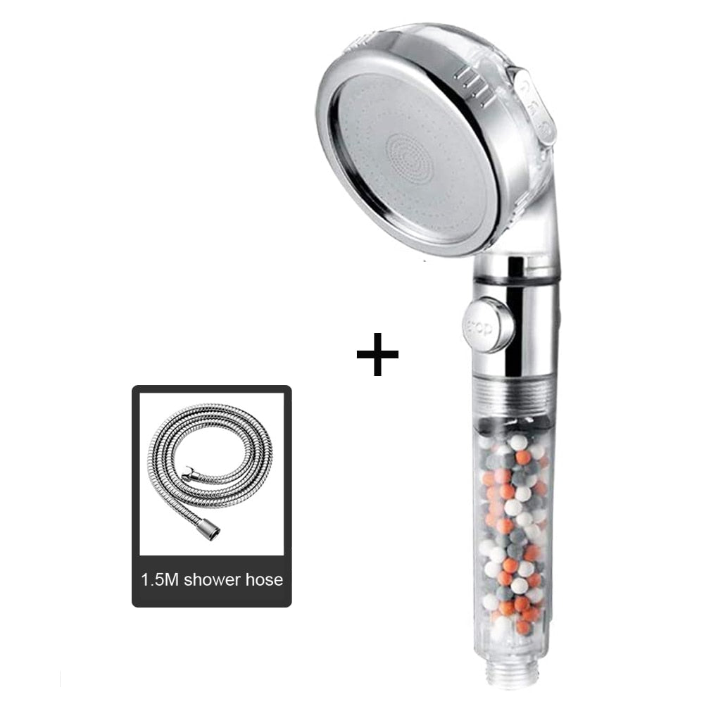 High Pressure Mineral Shower Head with On/Off Switch