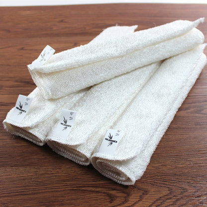 1/5 PCS Natural Bamboo Fiber Thickened Cleaning Cloth