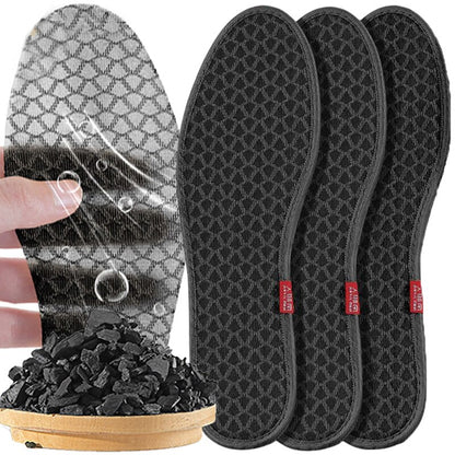 6 Pcs Bamboo Charcoal Deodorant Insoles Mesh Breathable