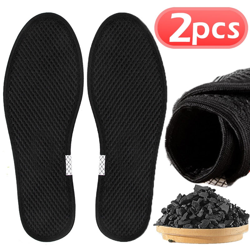 6 Pcs Bamboo Charcoal Deodorant Insoles Mesh Breathable